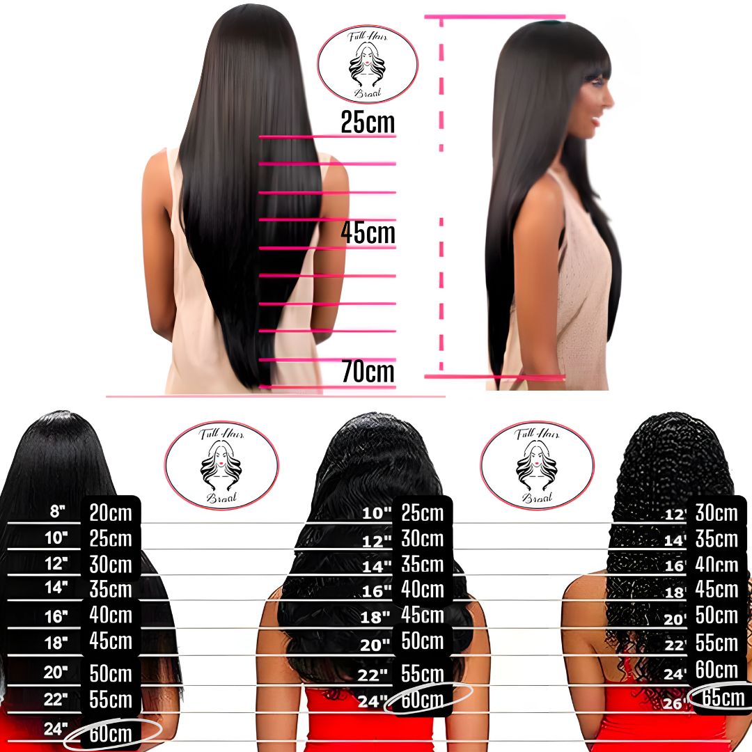 24" (60 cm) Lace Wig – Brazilian Human Hair