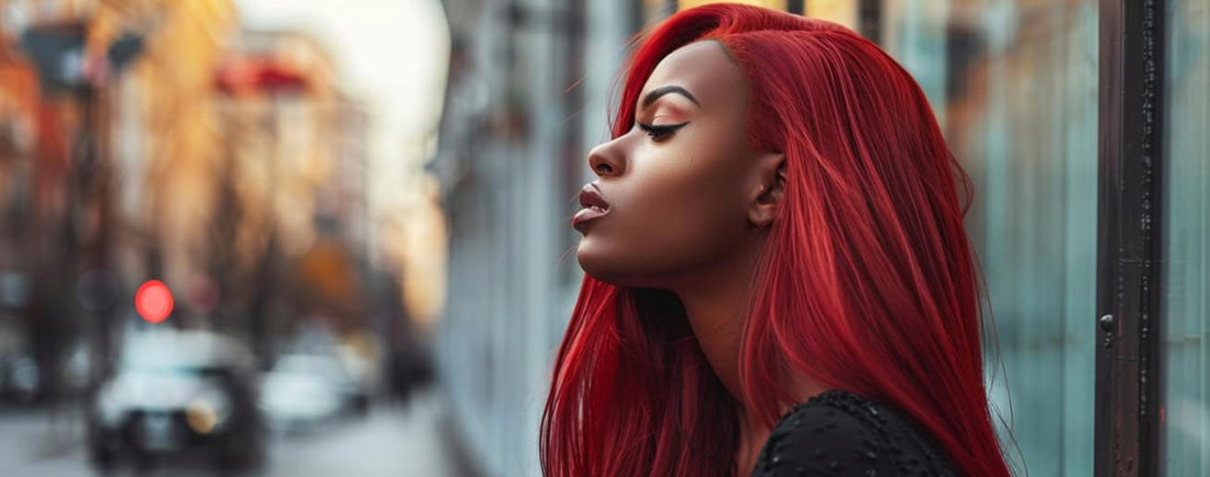 Editorial illustration for Caring for Red and Reddish Human Hair Wigs