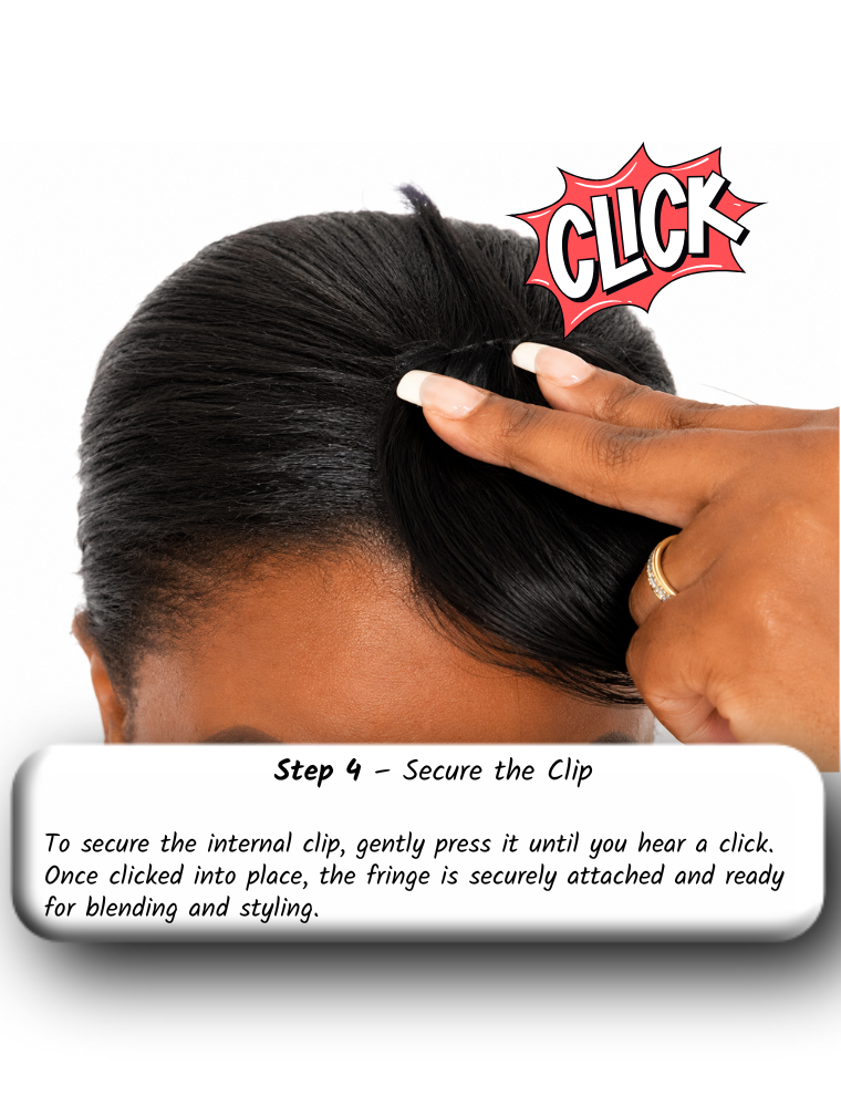 Fringe Removable Human Hair Clip-In French Neat Bang