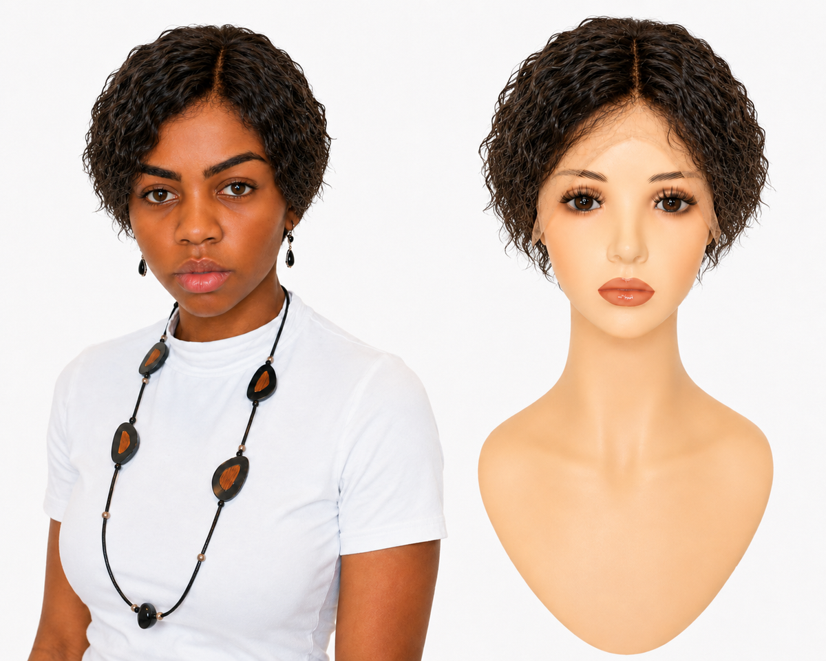 Full Lace wig Human hair with aligned cuticle Natural color