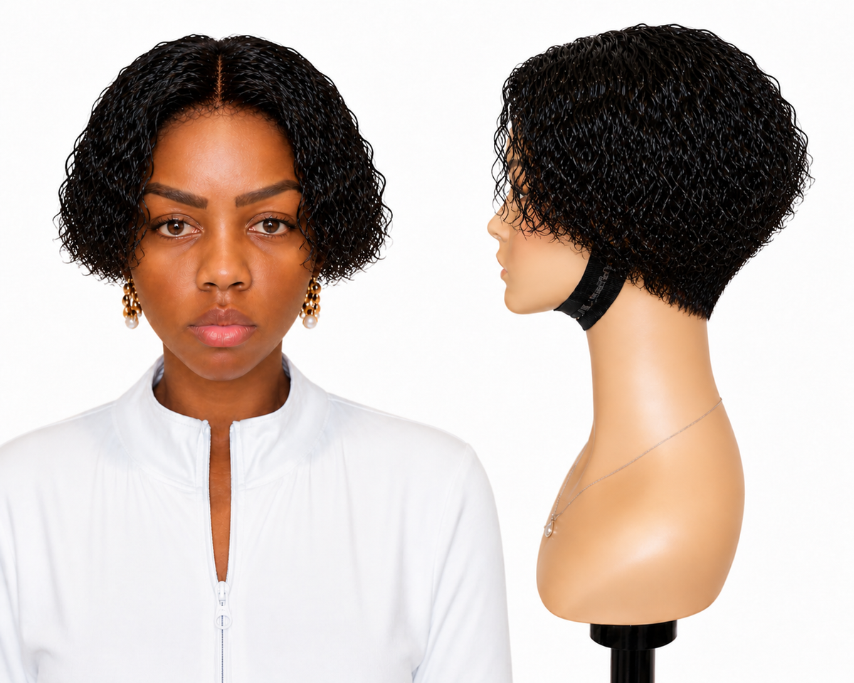 Lace wig Human hair with aligned cuticle Natural color