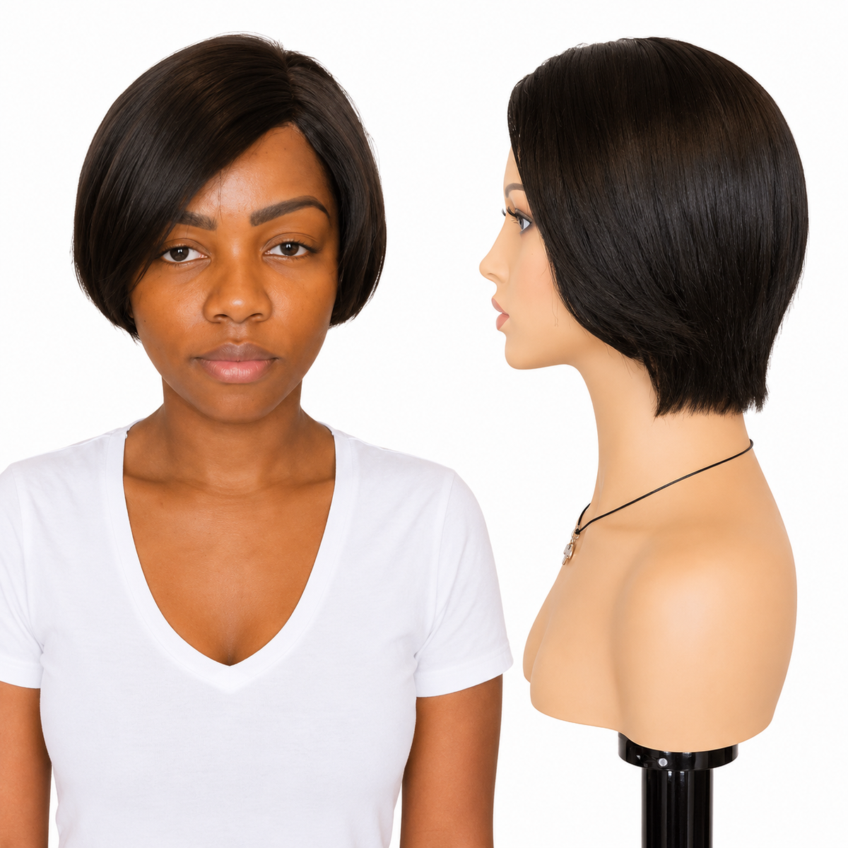 Lace front Human hair with aligned cuticle