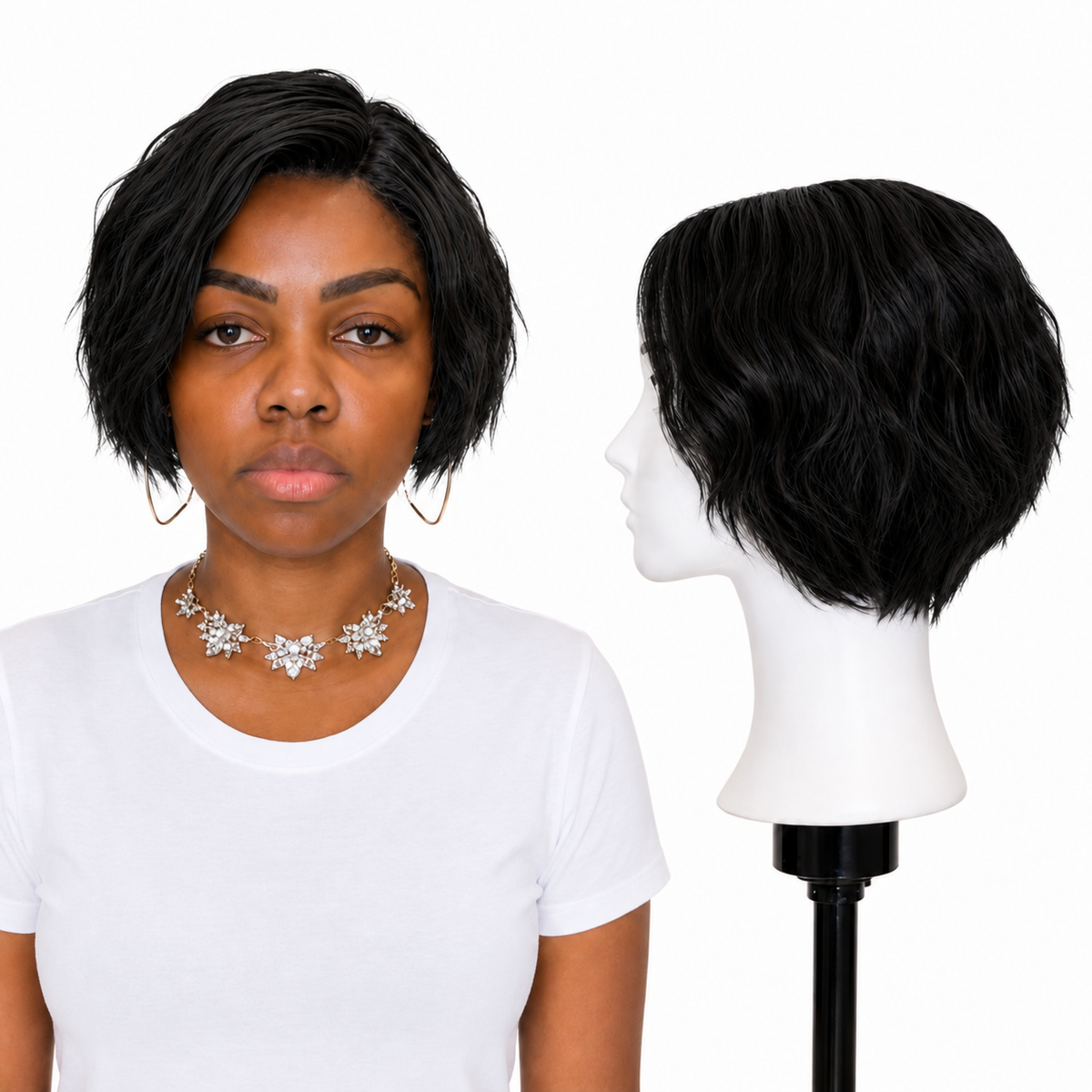 Lace front Human hair with aligned cuticle