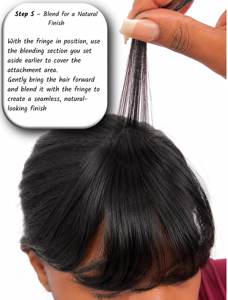 Fringe Removable Human Hair Clip-In French Neat Bang