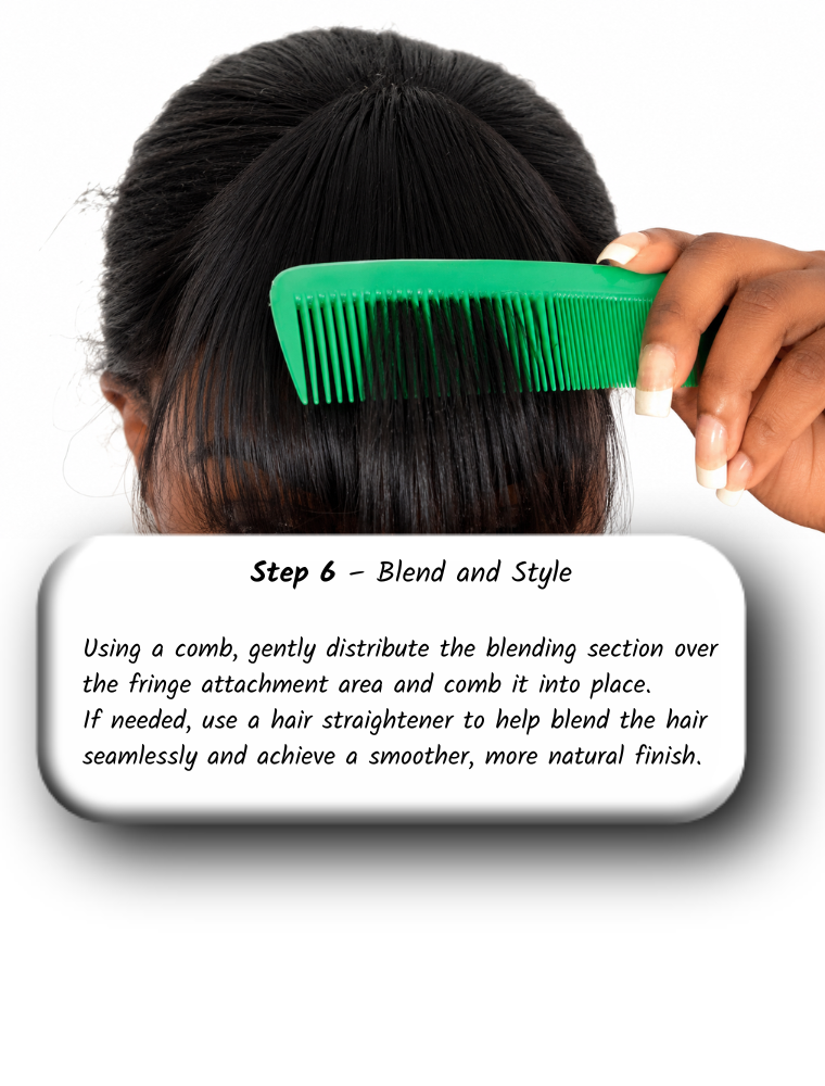 Fringe Removable Human Hair Clip-In French Neat Bang