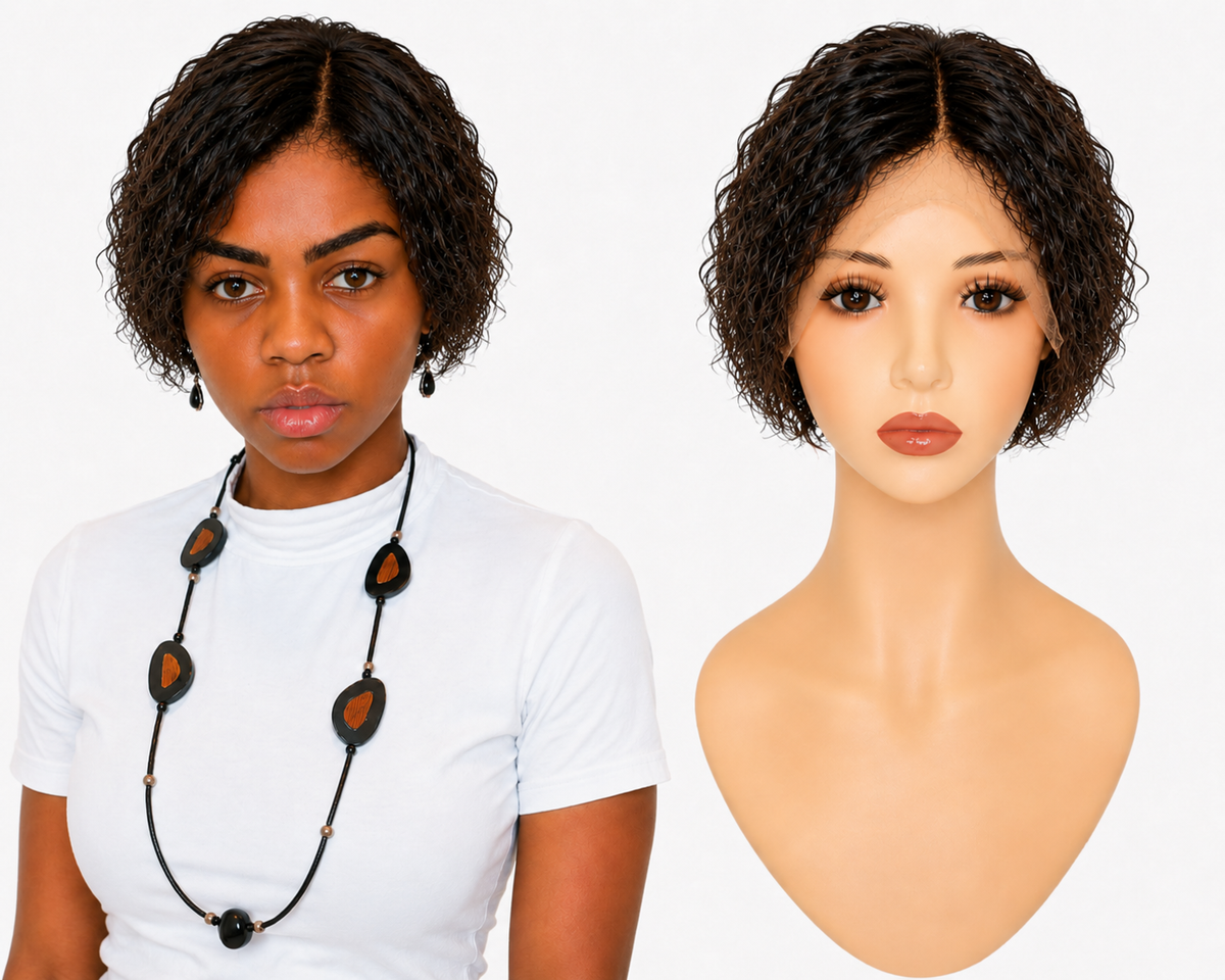 Full Lace wig Human hair with aligned cuticle Natural color