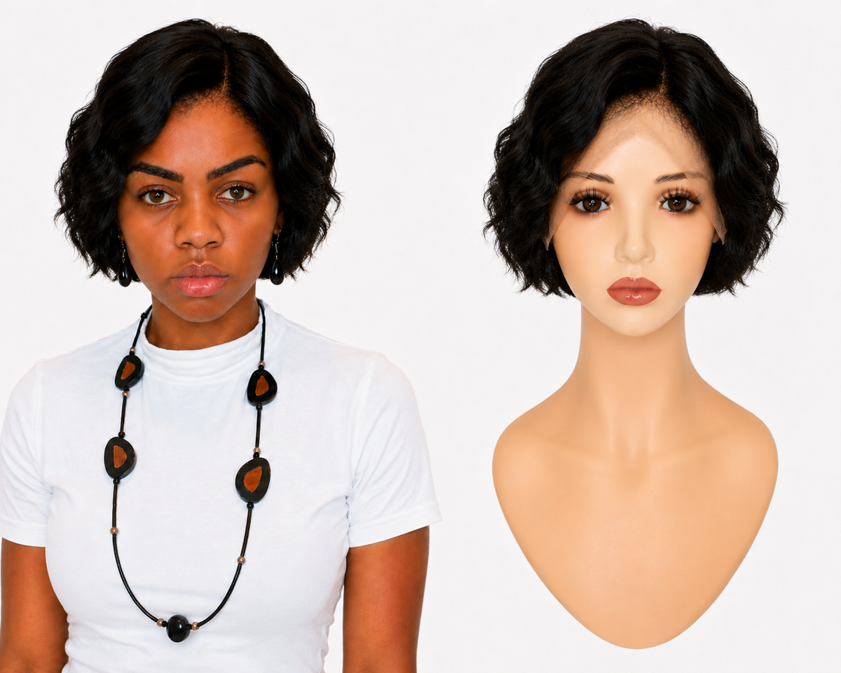Full Lace wig Human hair with aligned cuticle Natural color