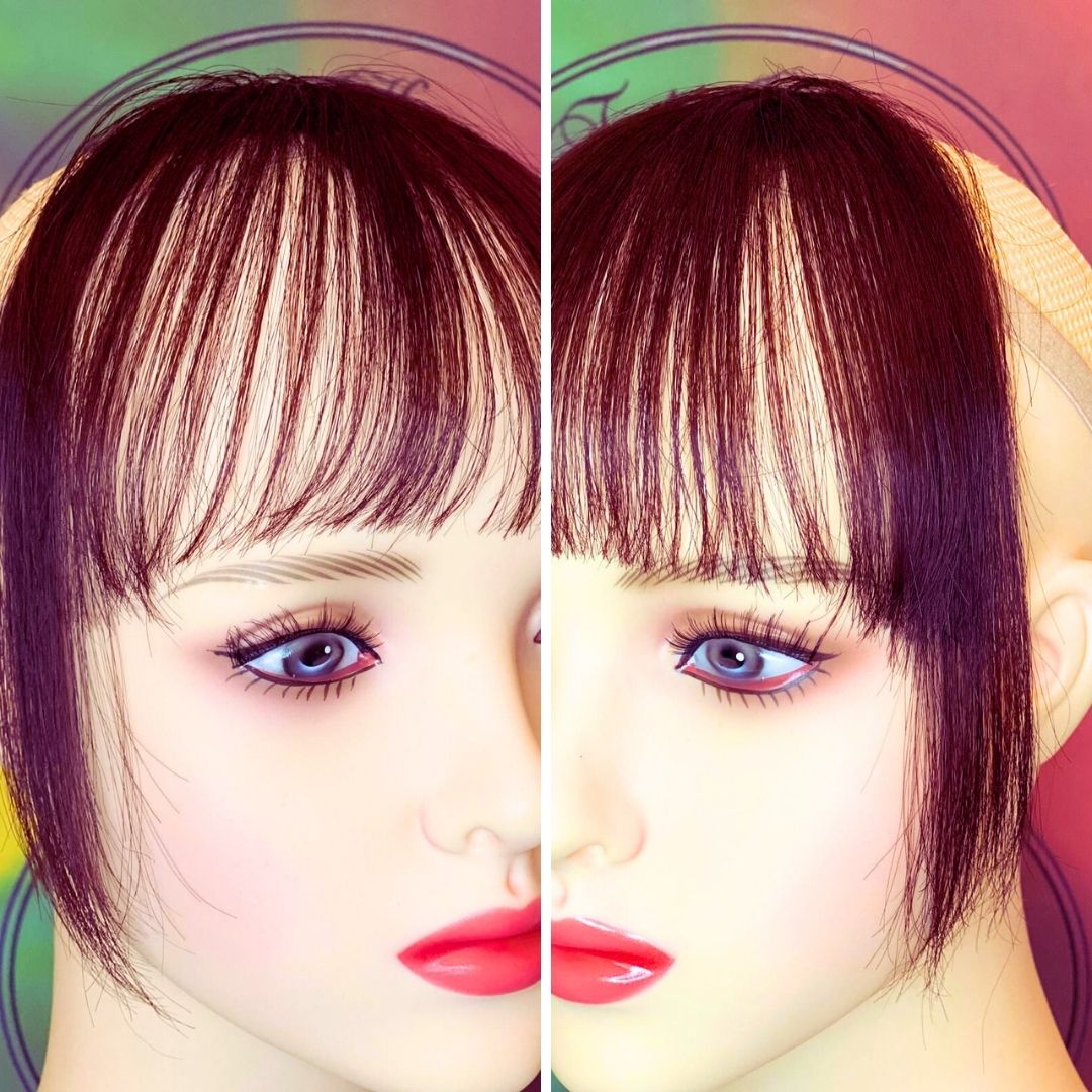 Removable Human Hair Fringe | Clip-In “French Neat Bang” – Instant Elegance & Practicality