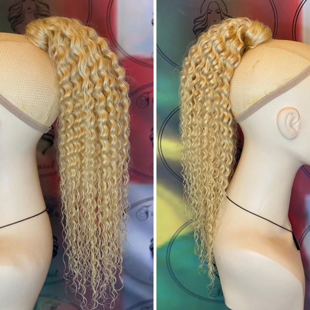 Human Hair Ponytail – Wrap-Around Method, Inner Comb and Velcro Finish Strap.