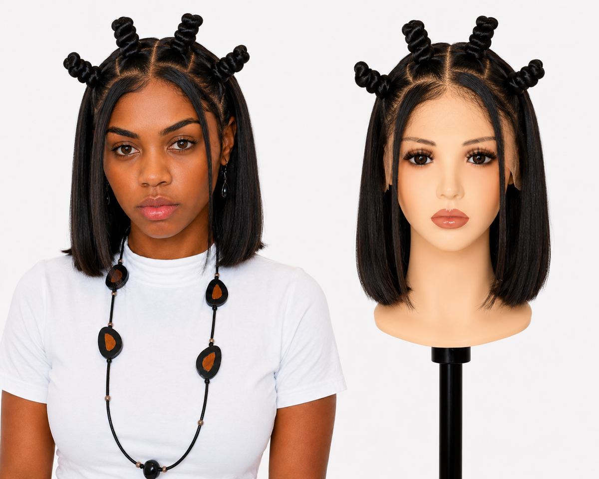 Full Lace wig Human hair with aligned cuticle Natural color