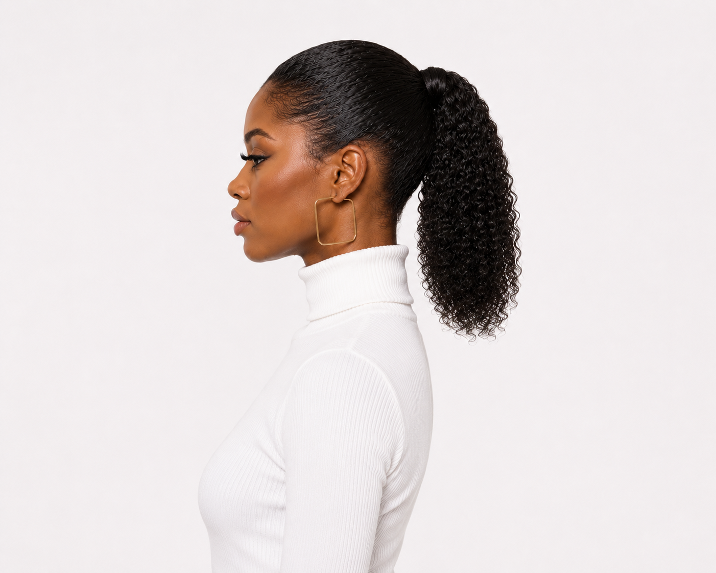 Human Hair Ponytail – Wrap-Around Method, Inner Comb and Velcro Finish Strap.