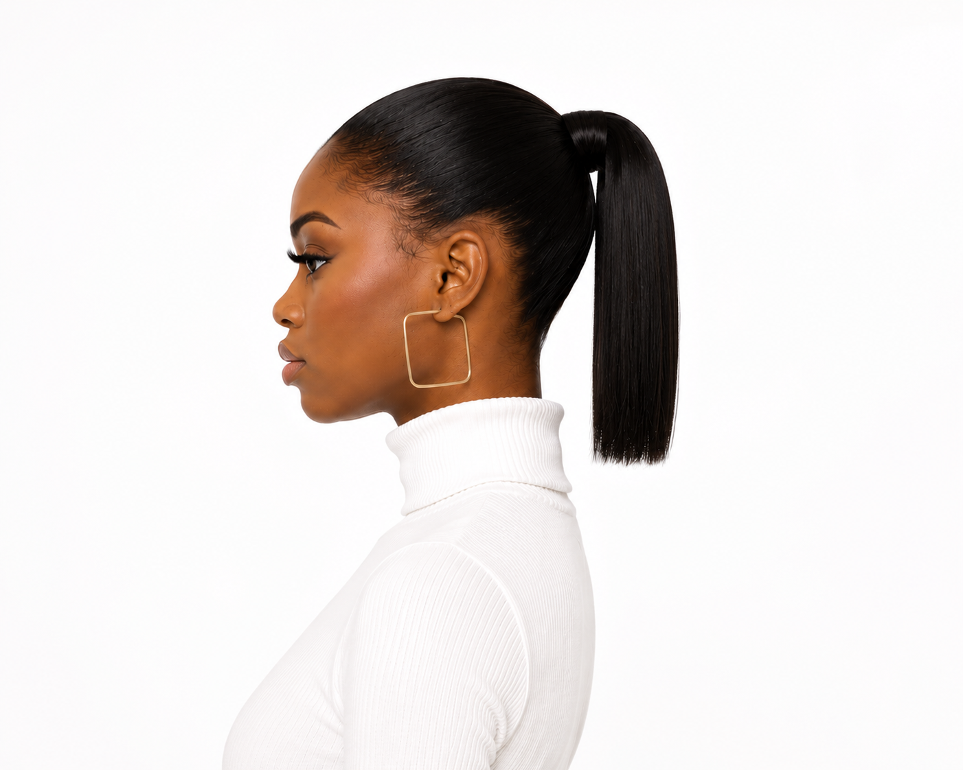 Human Hair Ponytail – Wrap-Around Method, Inner Comb and Velcro Finish Strap.