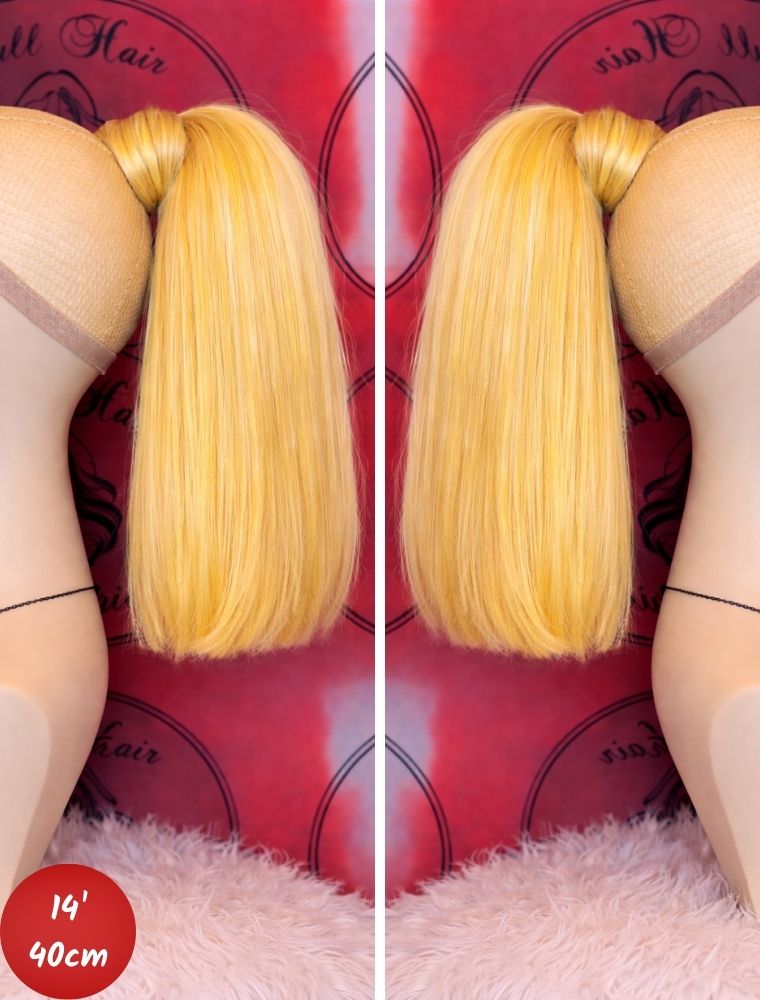 Human Hair Ponytail – Wrap-Around Method, Inner Comb and Velcro Finish Strap.