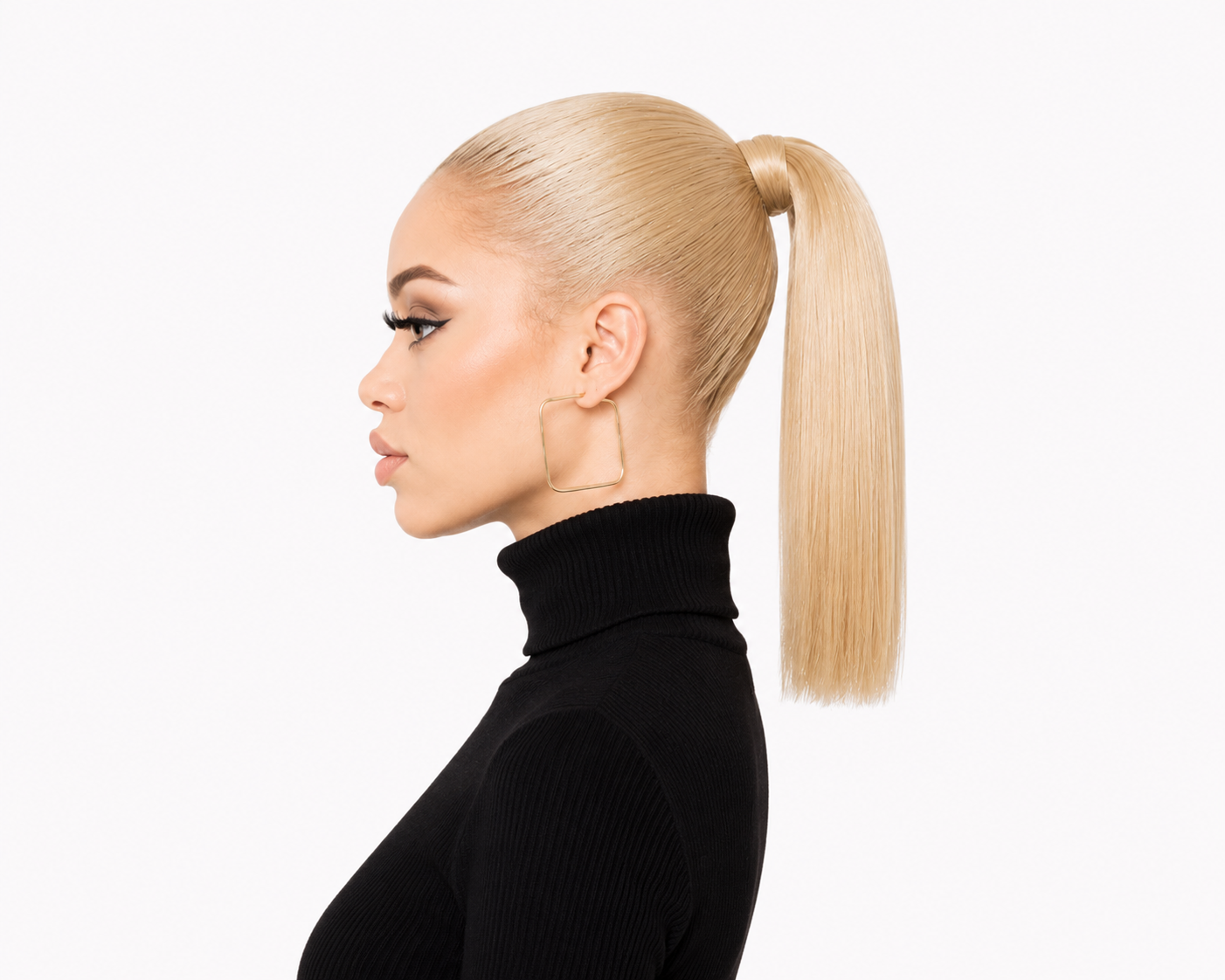 Human Hair Ponytail – Wrap-Around Method, Inner Comb and Velcro Finish Strap.