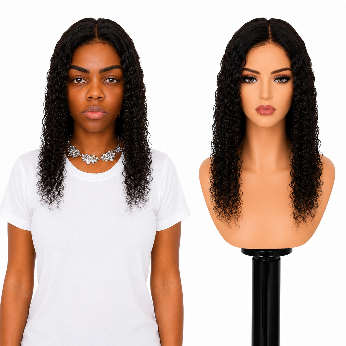Lace front Human hair with aligned cuticle