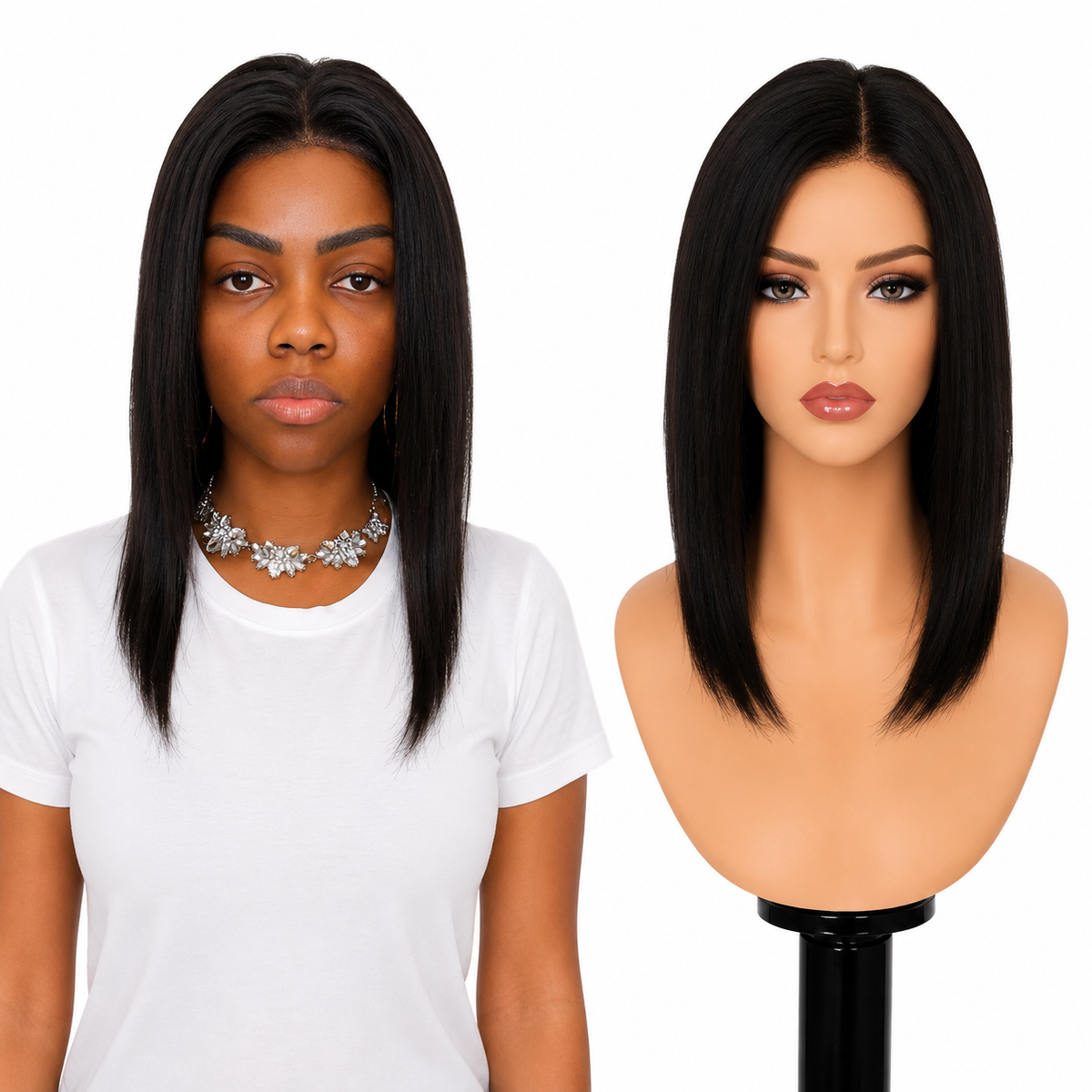 Lace front Human hair with aligned cuticle
