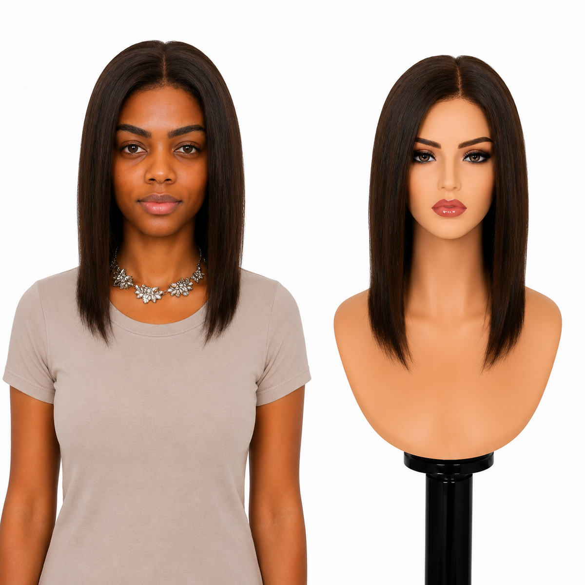 Lace front Human hair with aligned cuticle