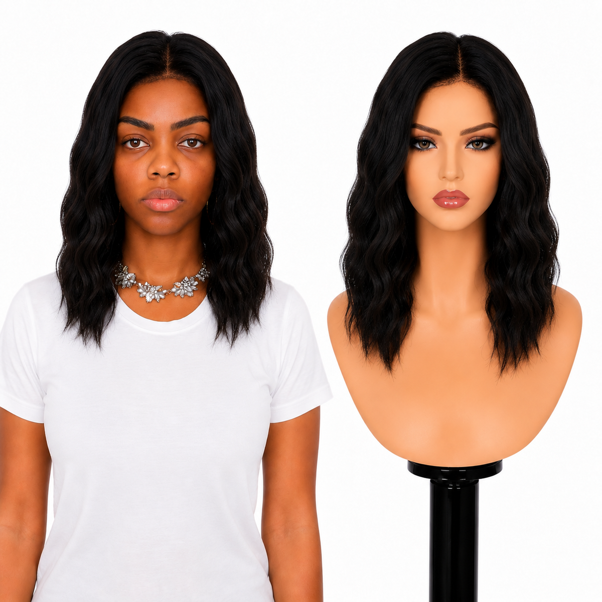 Lace front Human hair with aligned cuticle