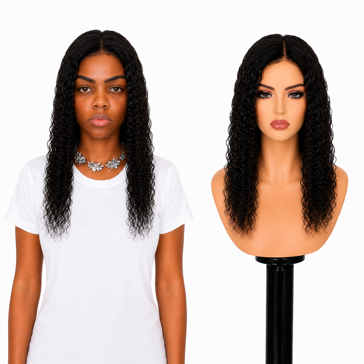 Lace front Human hair with aligned cuticle