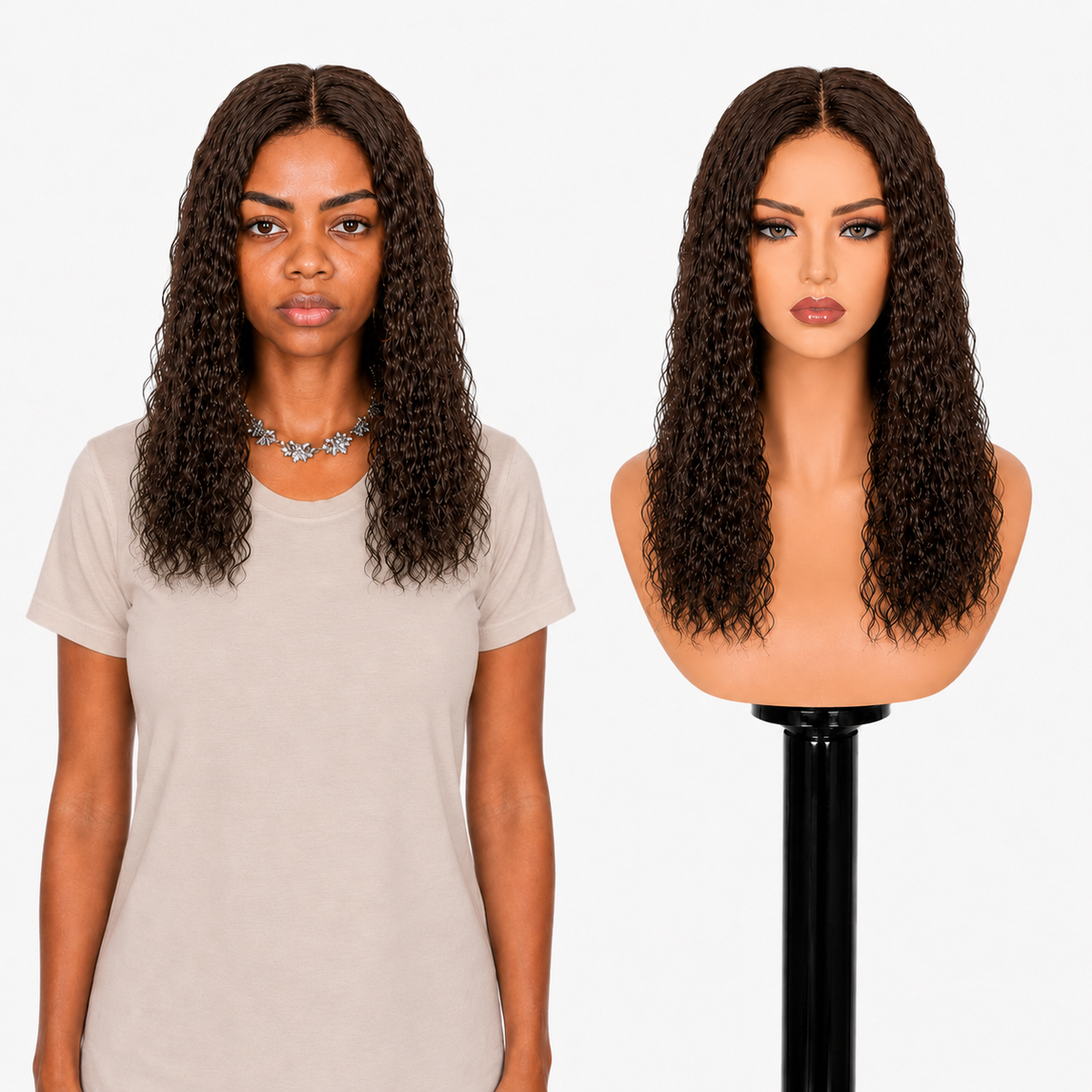 Lace front Human hair with aligned cuticle