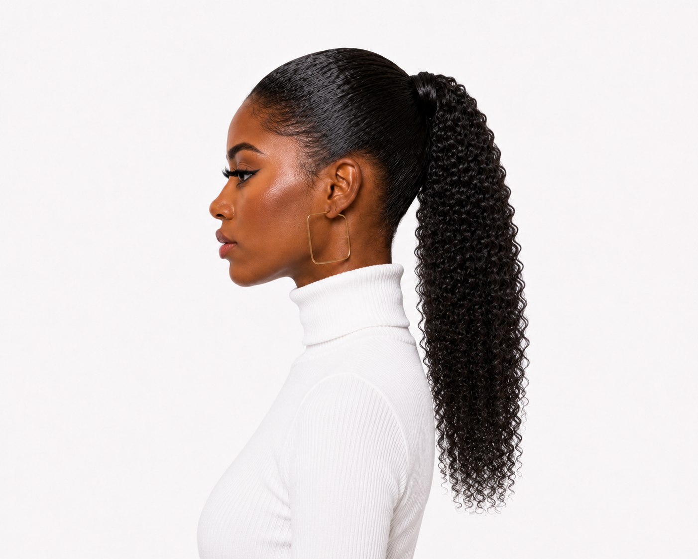 Human Hair Ponytail – Wrap-Around Method, Inner Comb and Velcro Finish Strap.
