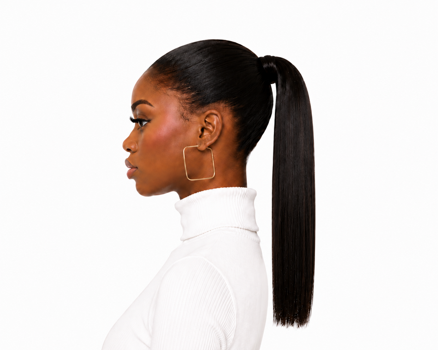 Human Hair Ponytail – Wrap-Around Method, Inner Comb and Velcro Finish Strap.
