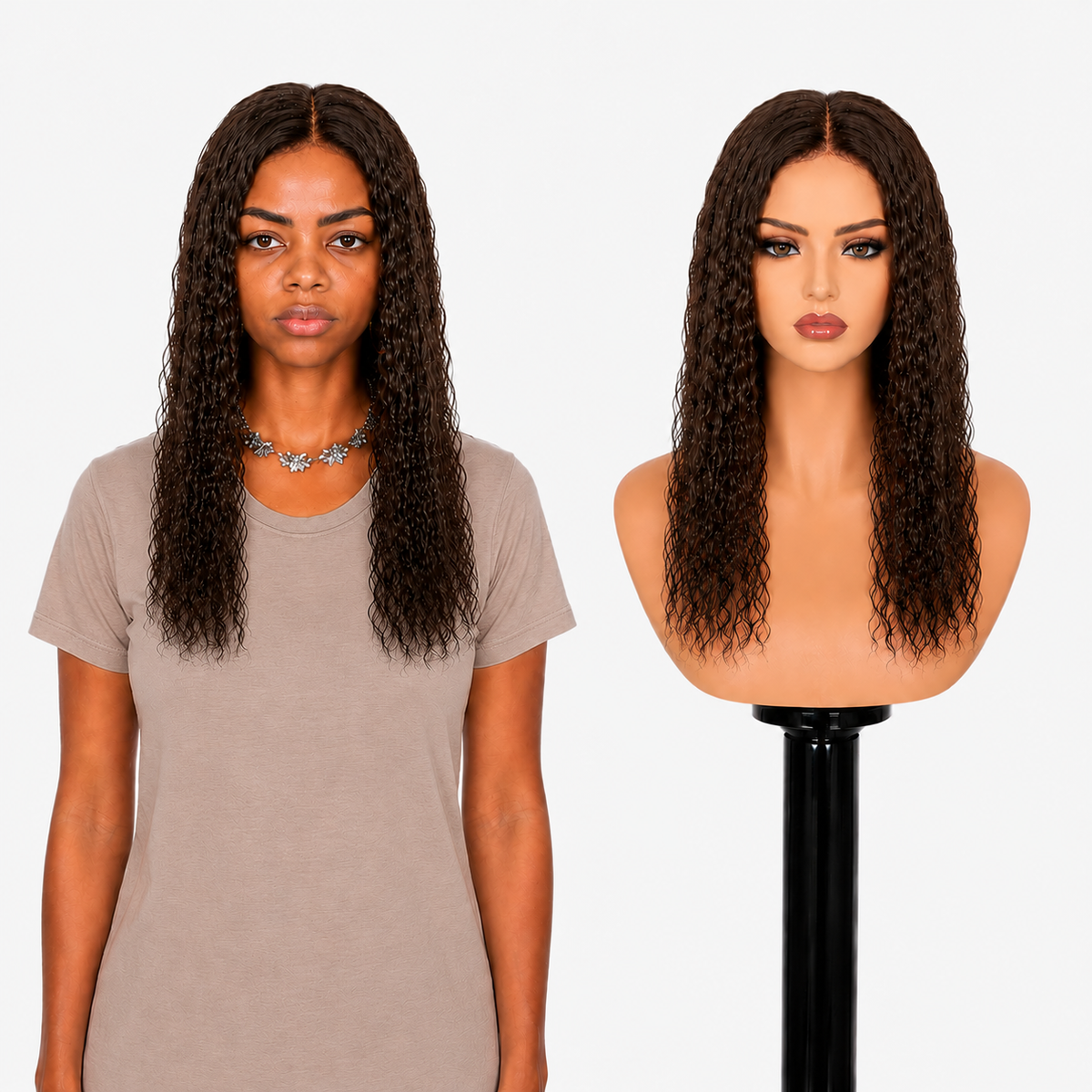 Lace front Human hair with aligned cuticle