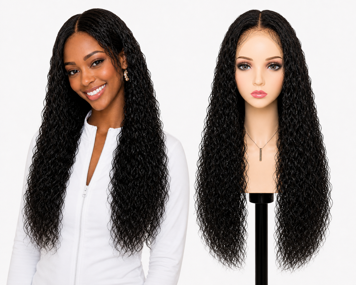 Lace wig Human hair with aligned cuticle Natural color