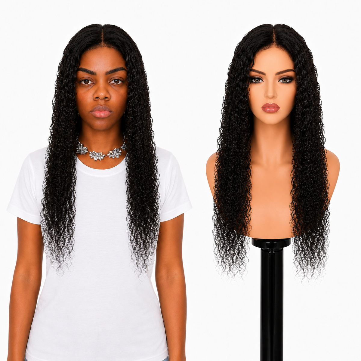 Lace front Human hair with aligned cuticle