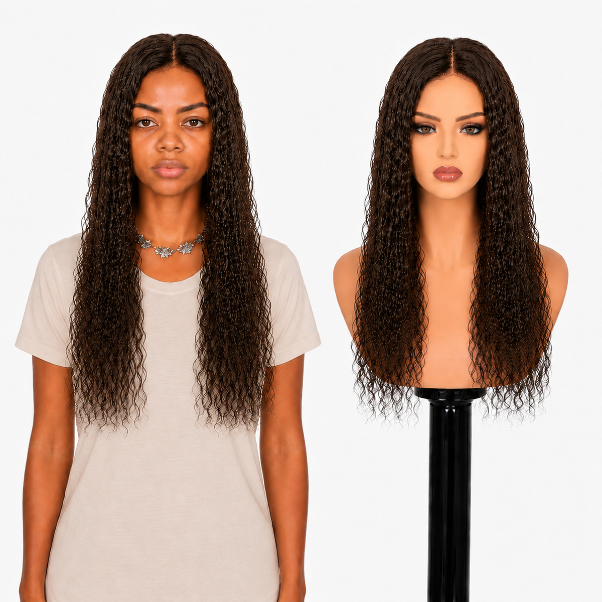 Lace front Human hair with aligned cuticle