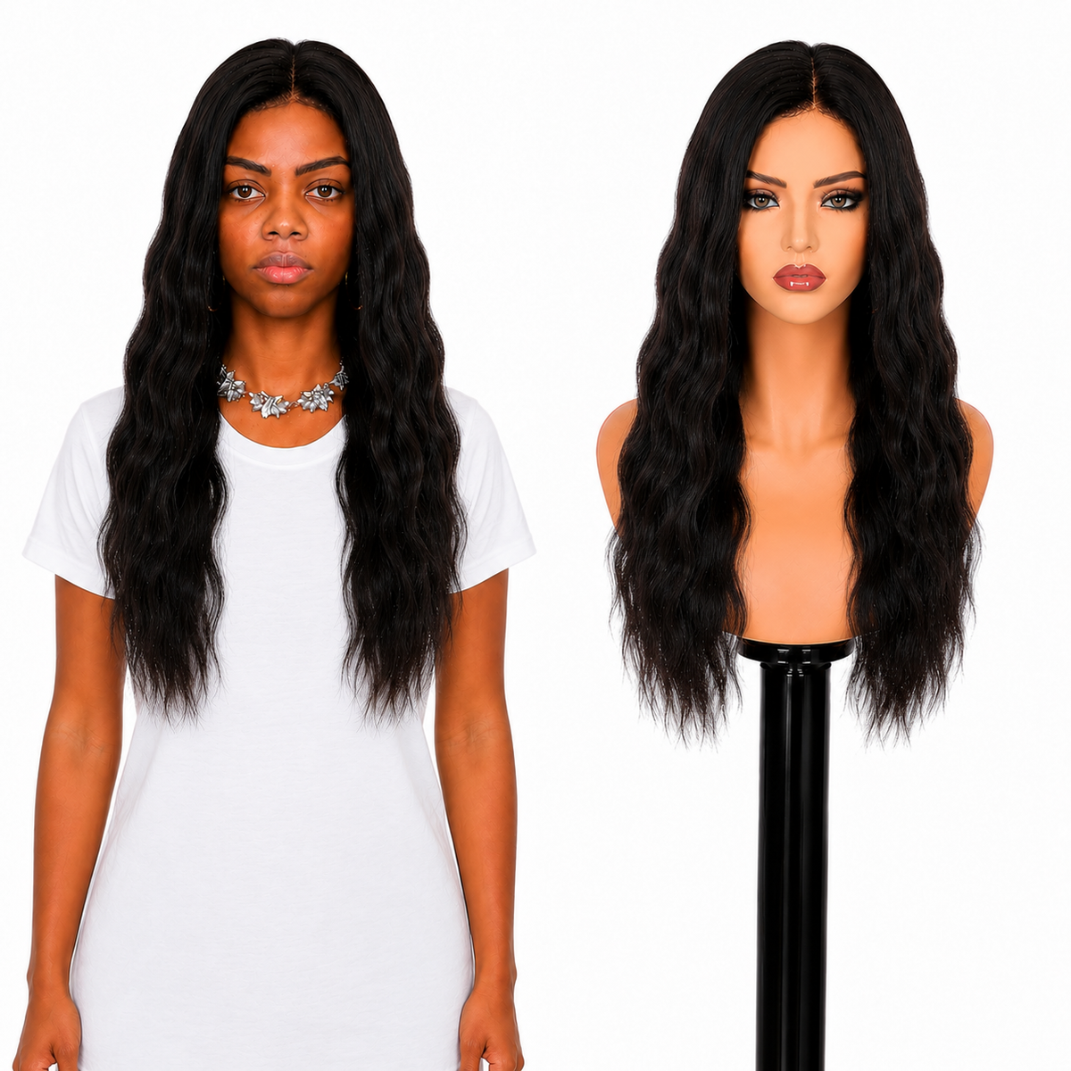 Lace front Human hair with aligned cuticle