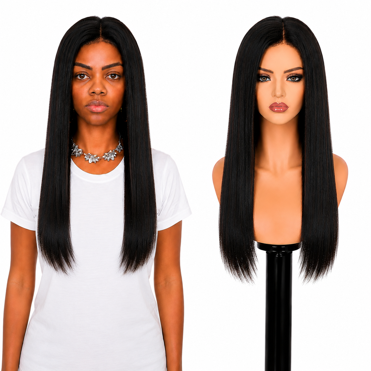 Lace front Human hair with aligned cuticle