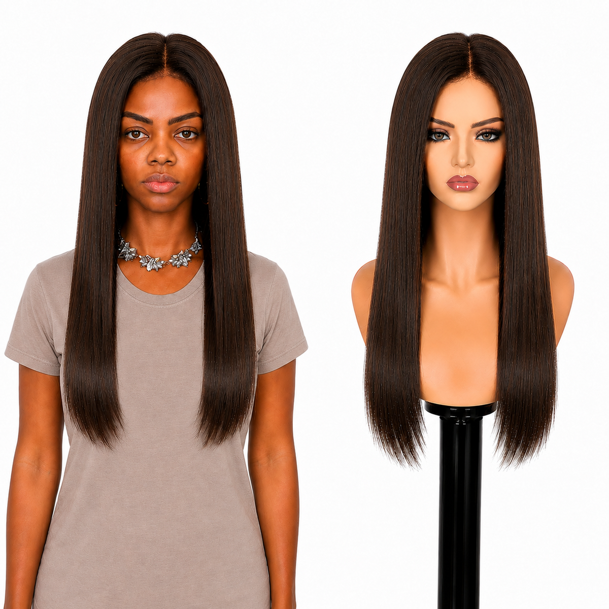 Lace front Human hair with aligned cuticle