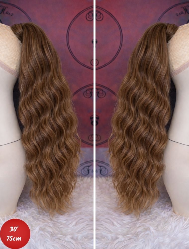 Human Hair Ponytail – Wrap-Around Method, Inner Comb and Velcro Finish Strap.