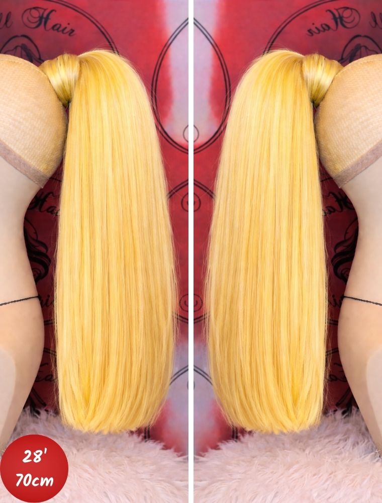 Human Hair Ponytail – Wrap-Around Method, Inner Comb and Velcro Finish Strap.