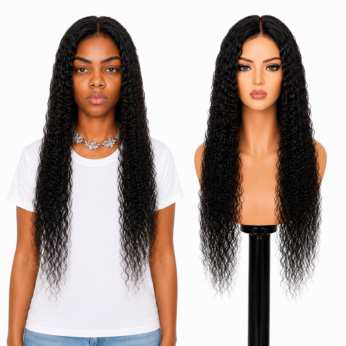 Lace front Human hair with aligned cuticle