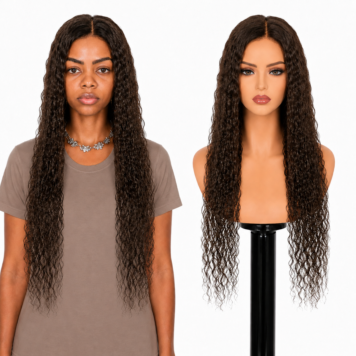 Lace front Human hair with aligned cuticle