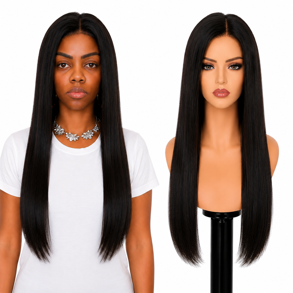Lace front Human hair with aligned cuticle