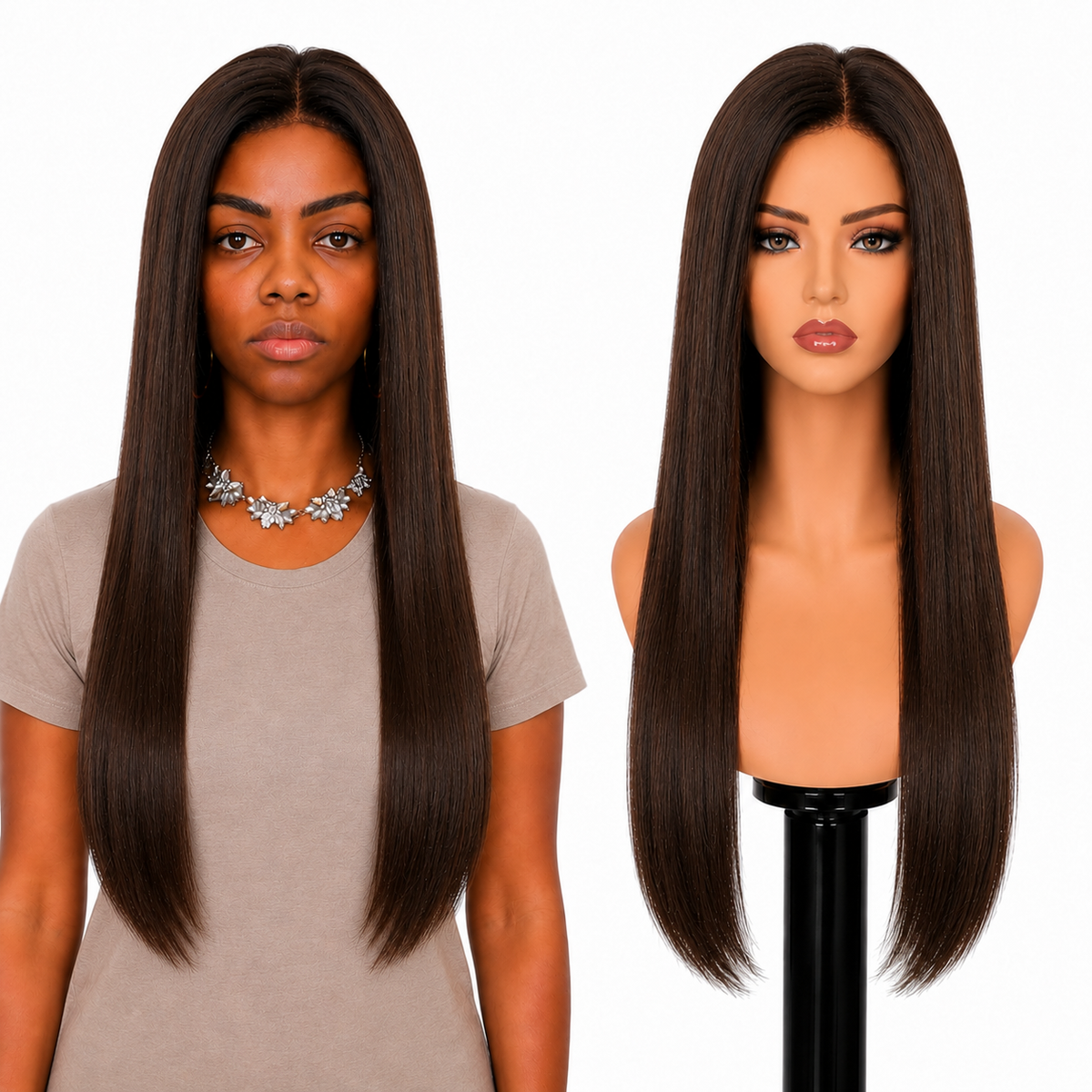 Lace front Human hair with aligned cuticle