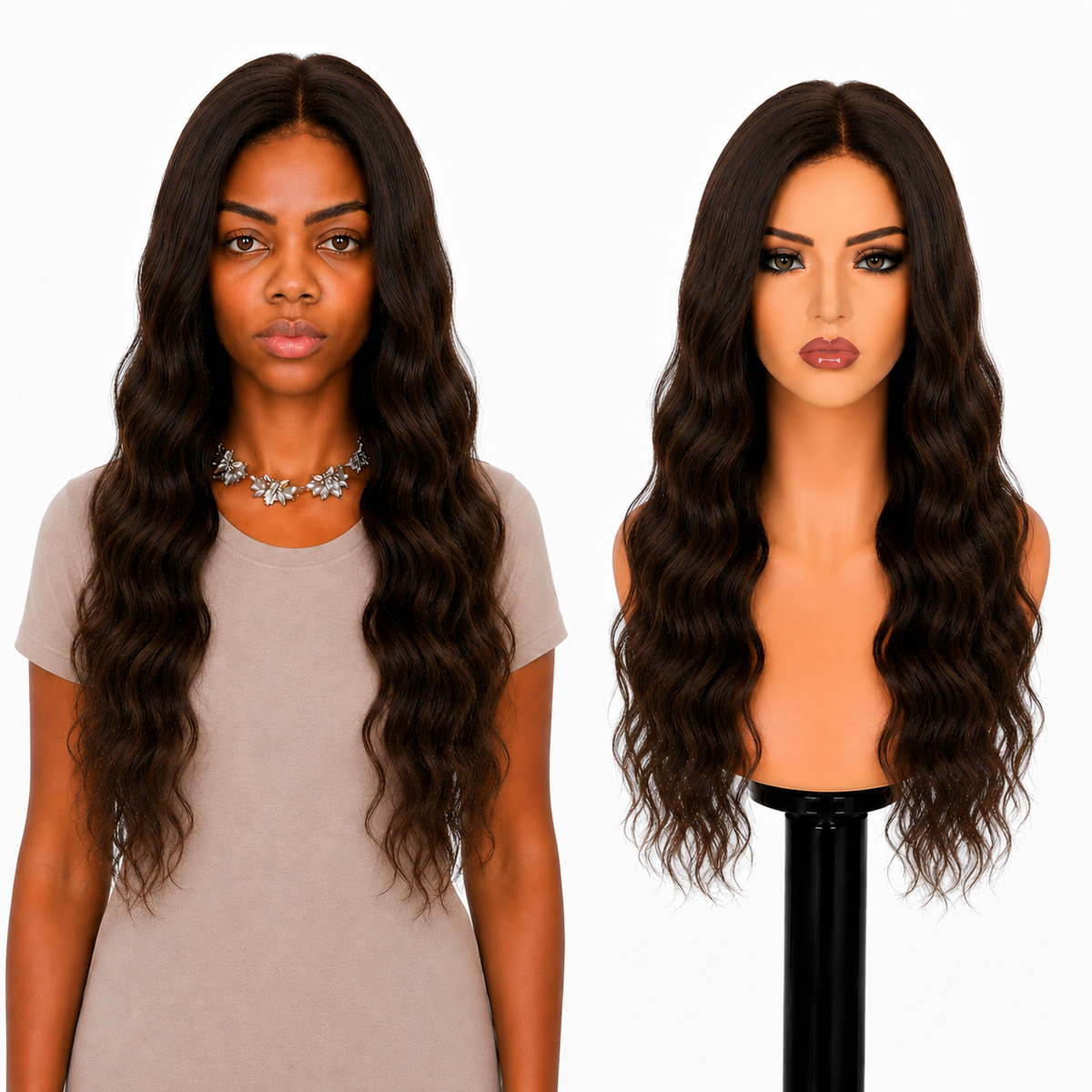 Lace front Human hair with aligned cuticle
