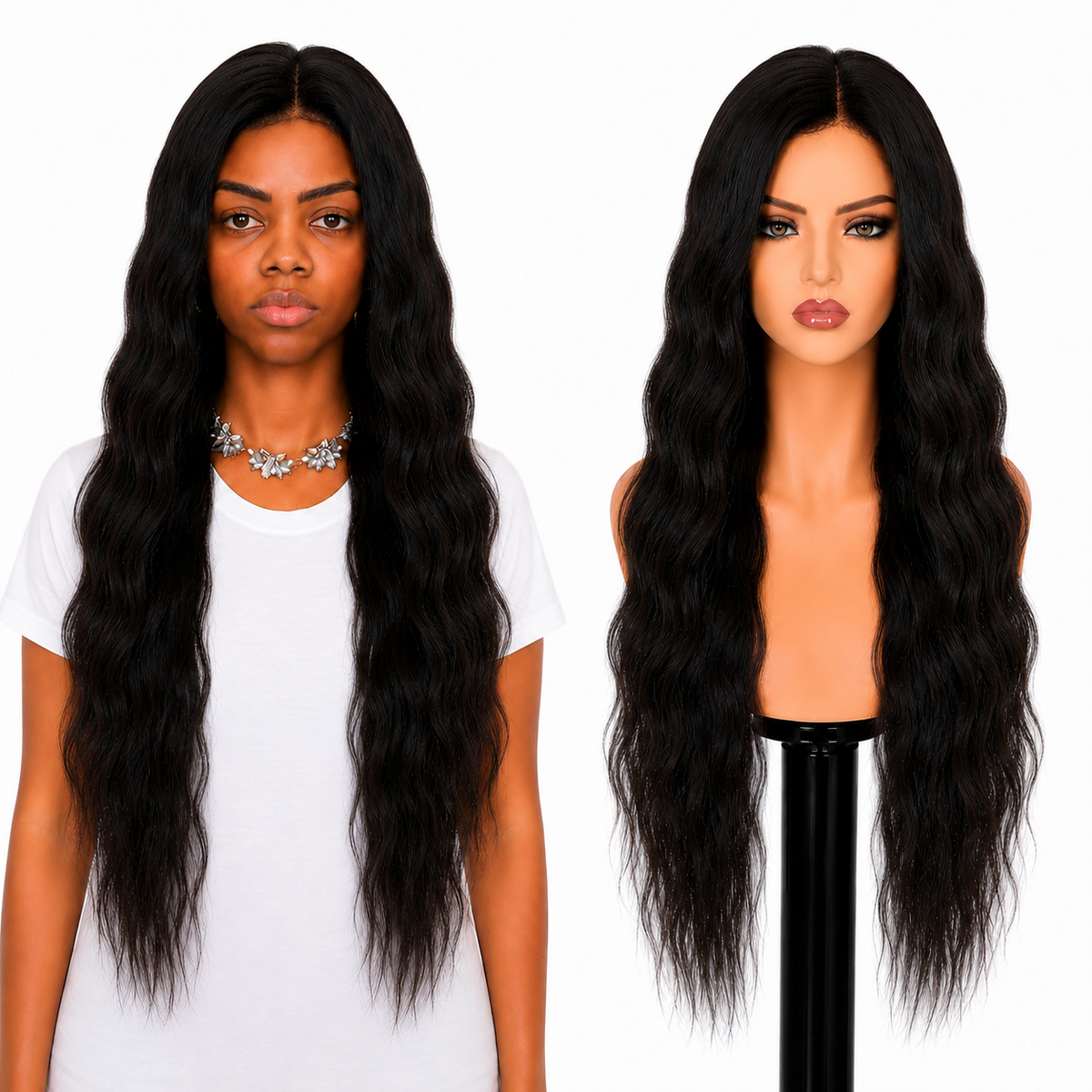 Lace front Human hair with aligned cuticle