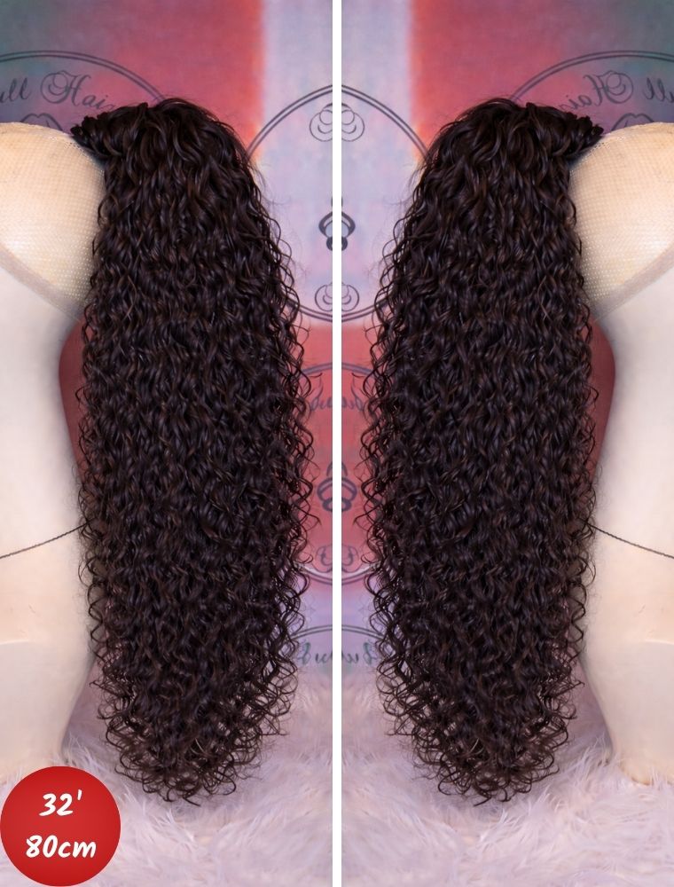 Human Hair Ponytail – Wrap-Around Method, Inner Comb and Velcro Finish Strap.