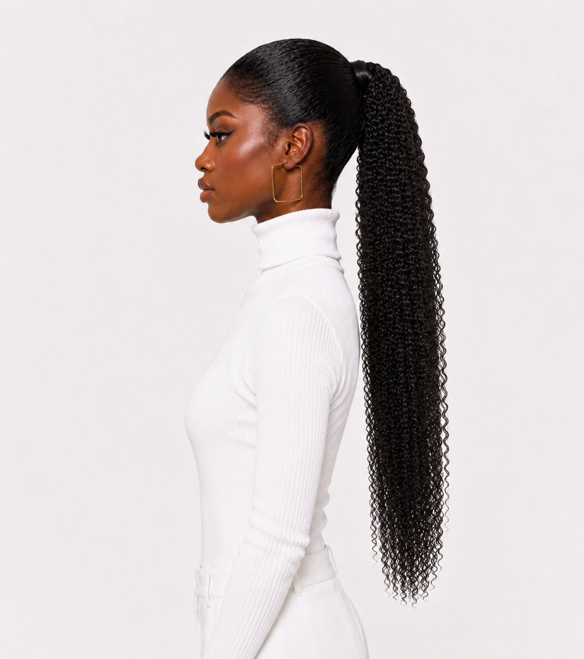 Human Hair Ponytail – Wrap-Around Method, Inner Comb and Velcro Finish Strap.