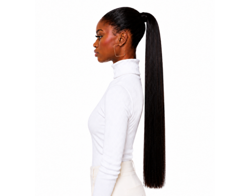 Human Hair Ponytail – Wrap-Around Method, Inner Comb and Velcro Finish Strap.