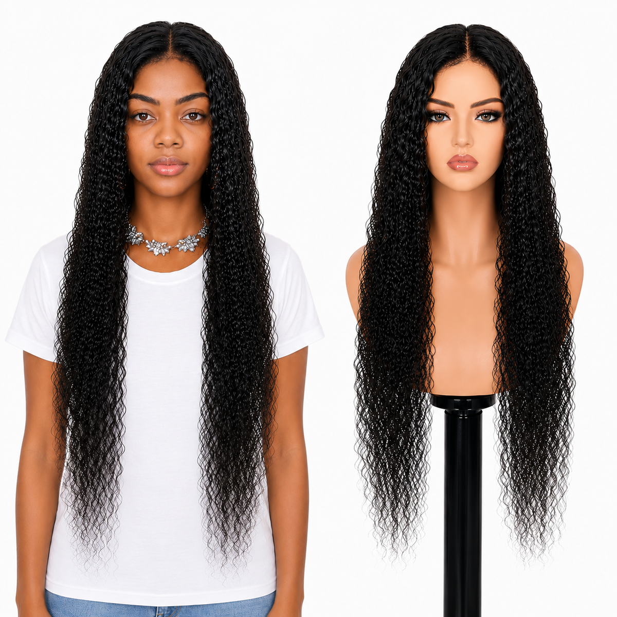 Lace front Human hair with aligned cuticle