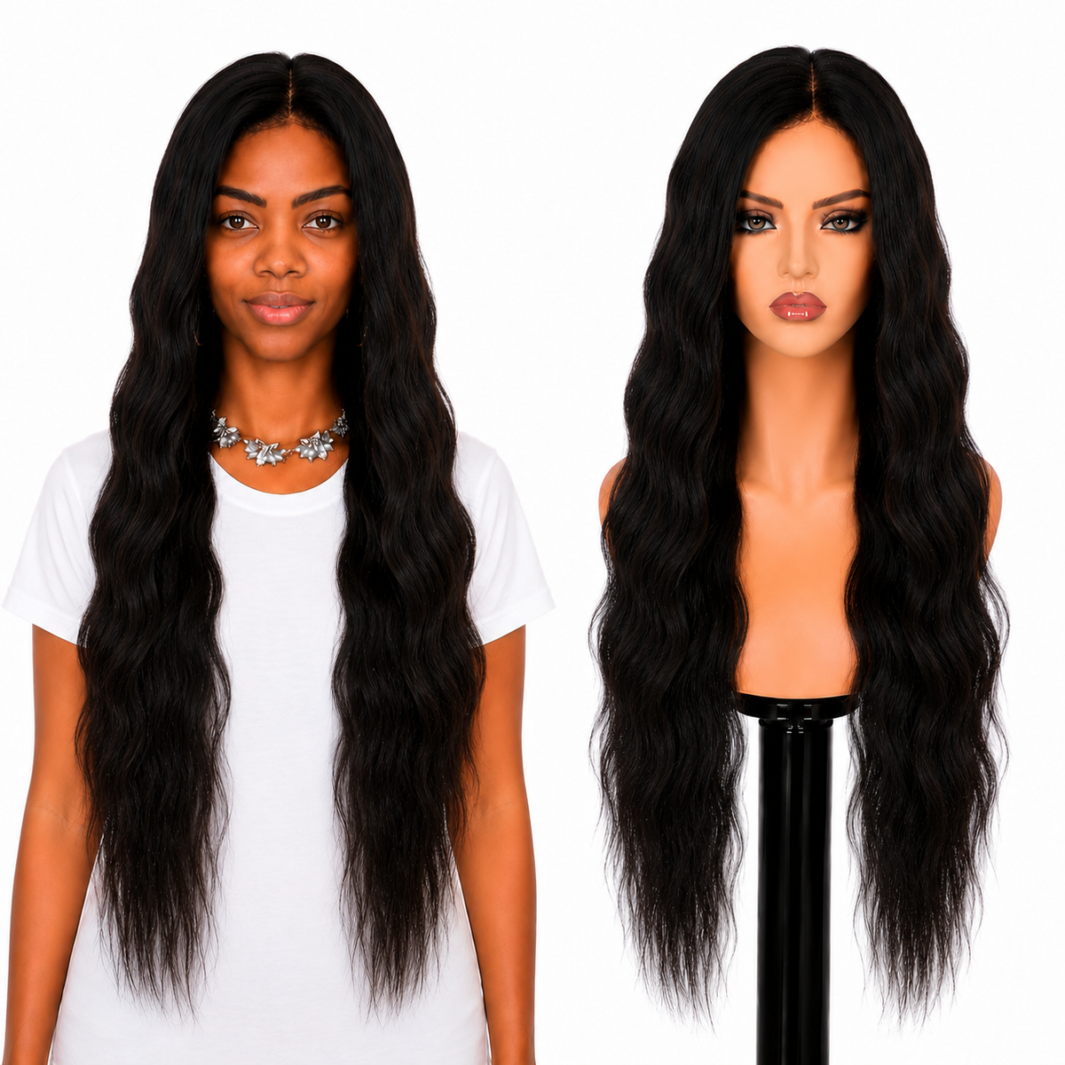 Lace front Human hair with aligned cuticle