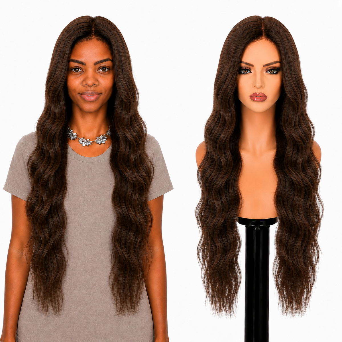 Lace front Human hair with aligned cuticle