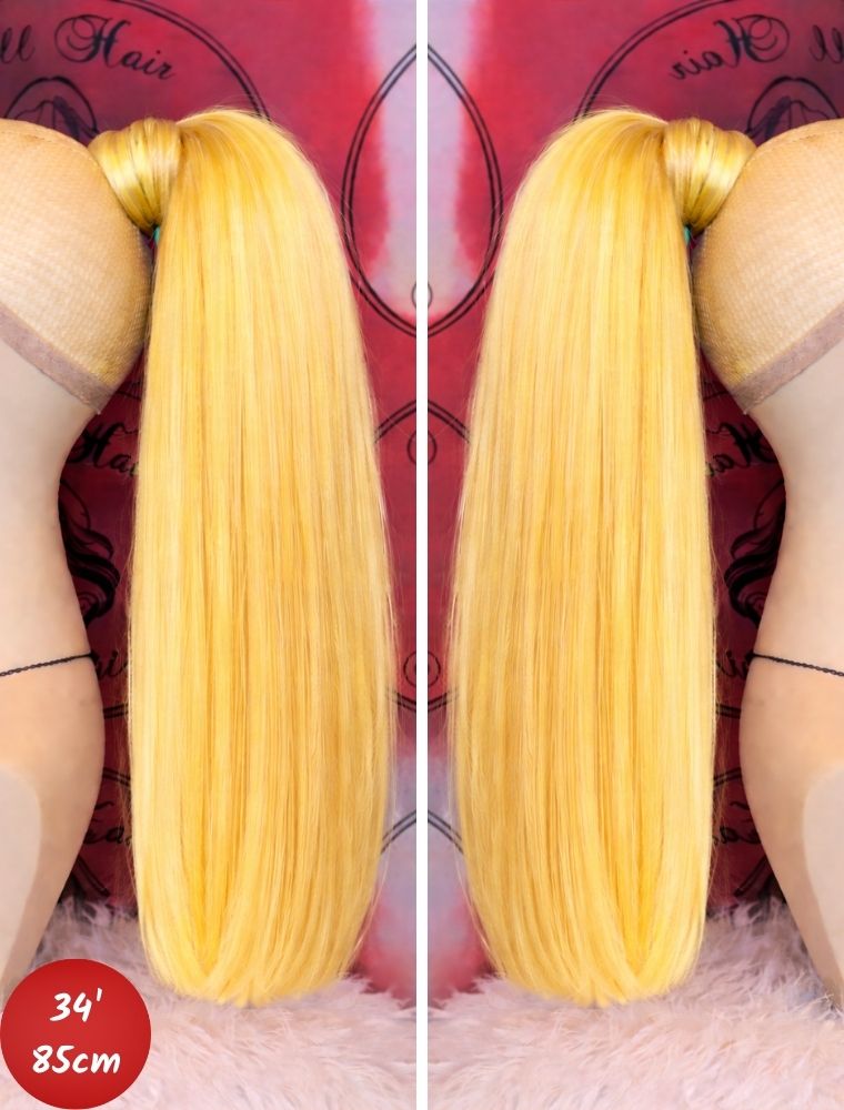 Human Hair Ponytail – Wrap-Around Method, Inner Comb and Velcro Finish Strap.