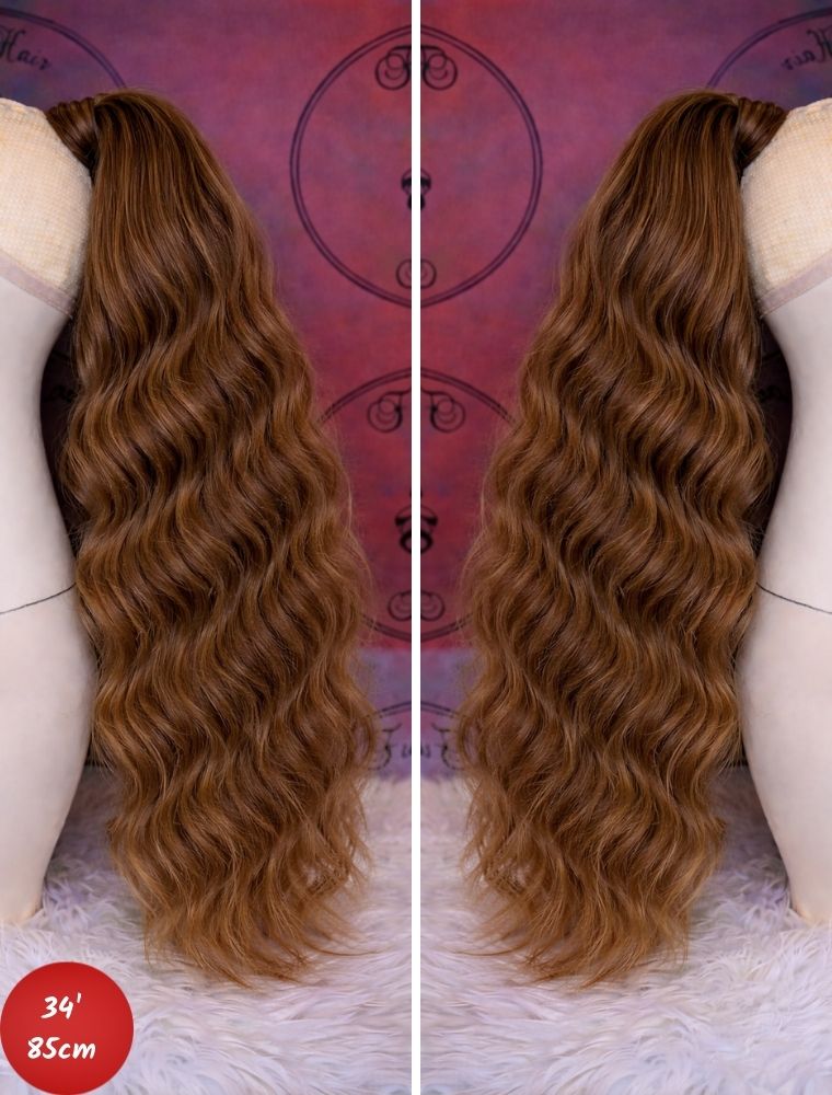 Human Hair Ponytail – Wrap-Around Method, Inner Comb and Velcro Finish Strap.