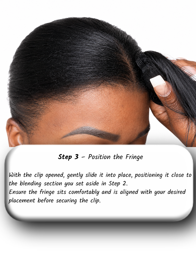 Fringe Removable Human Hair Clip-In French Neat Bang